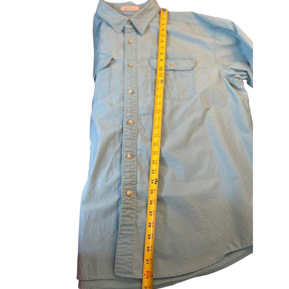 L.L.Bean Sunwashed Canvas Long-Sleeved Men's Shirt in Teal Green Size XXL - Picture 6 of 7